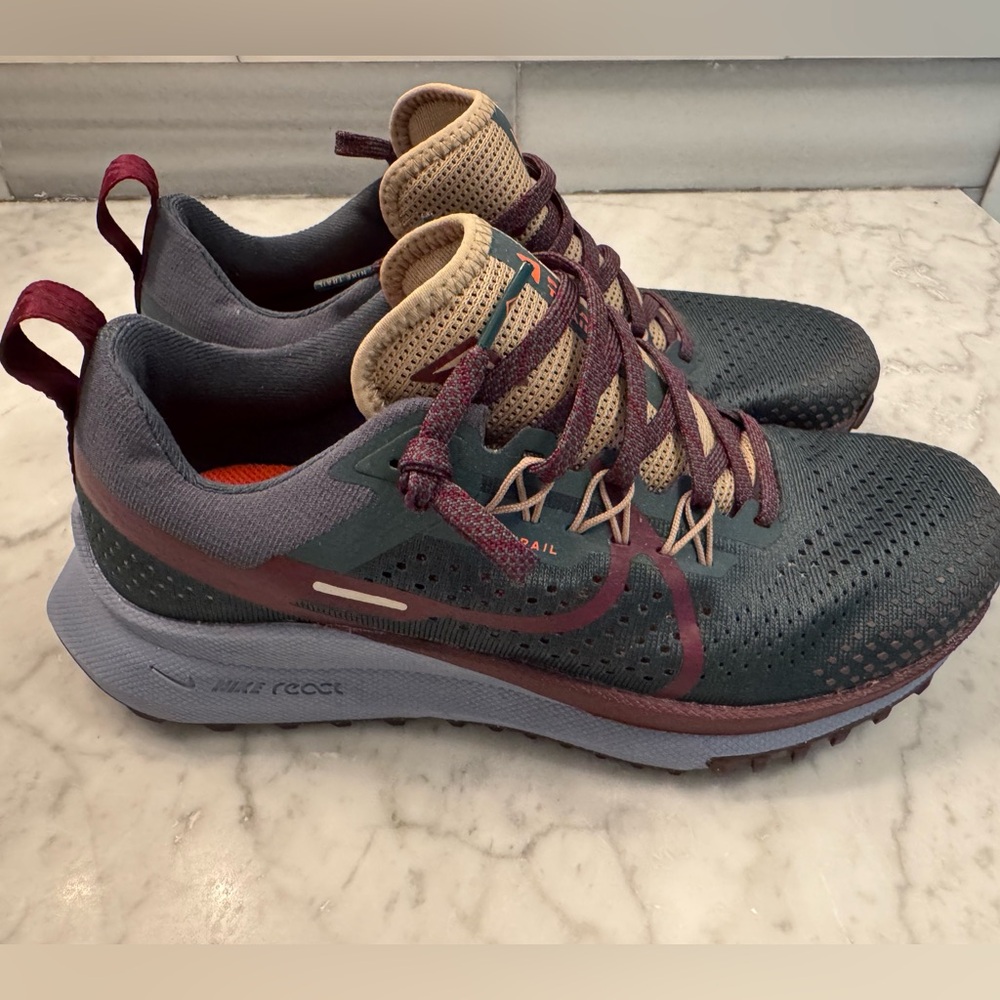 Nike Trail Shoes with Blue and Orange Accents